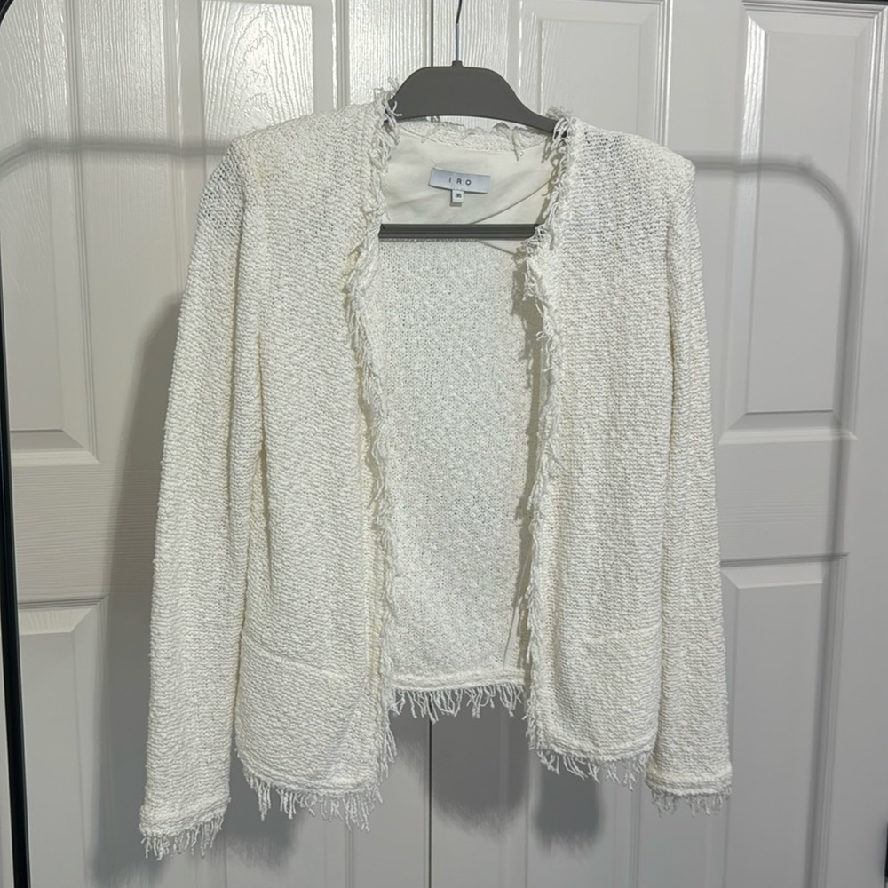 IRO fringe tweed